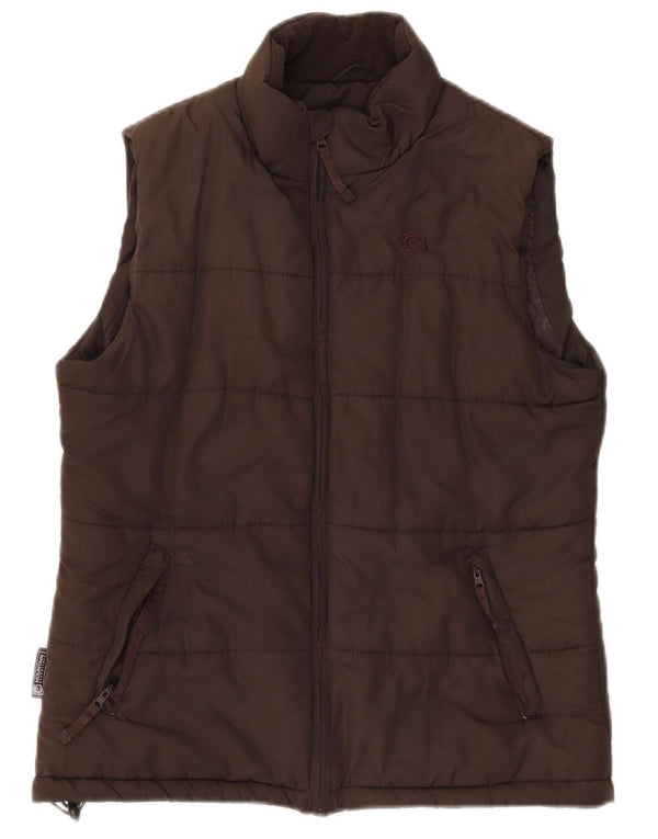 Mountain Essentials Womens Padded Gilet UK 12 Medium Brown Polyester