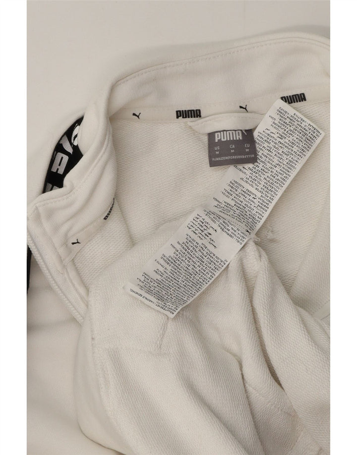 Puma Womens Graphic Tracksuit Top Jacket UK 14 Medium White Colourblock
