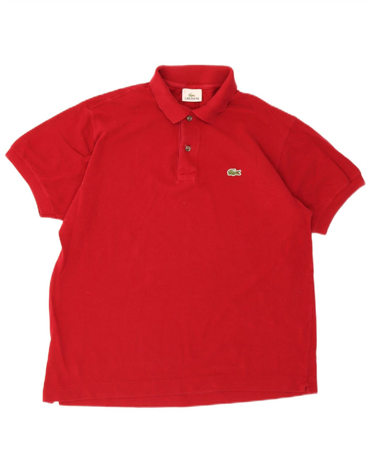 Lacoste Mens Polo Shirt Size 5 Large Red Cotton