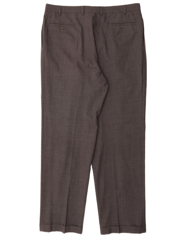RALPH LAUREN Mens Total Comfort Pegged Suit Trousers W38 L34 Grey Cotton