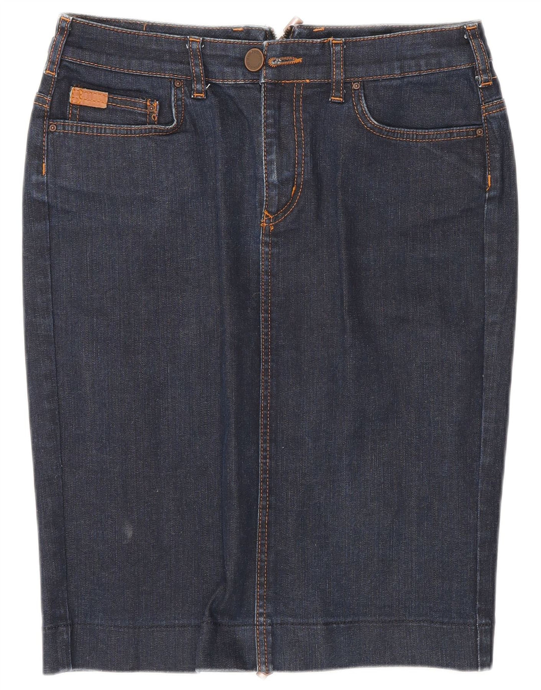 Zara Womens Denim Skirt EU 40 Medium W30 Navy Blue