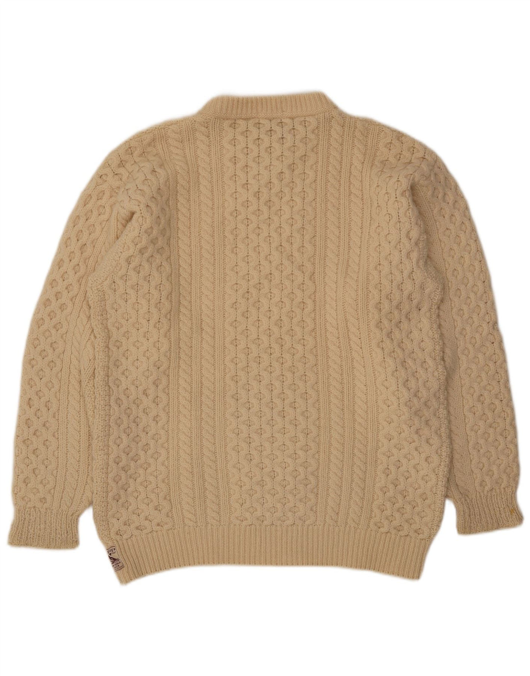 REPLAY Mens Crew Neck Jumper Sweater XL Off White Wool