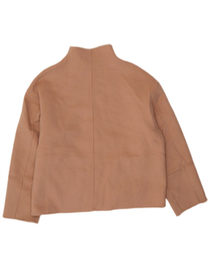 Zara Womens Bomber Jacket UK 14 Medium Orange Wool
