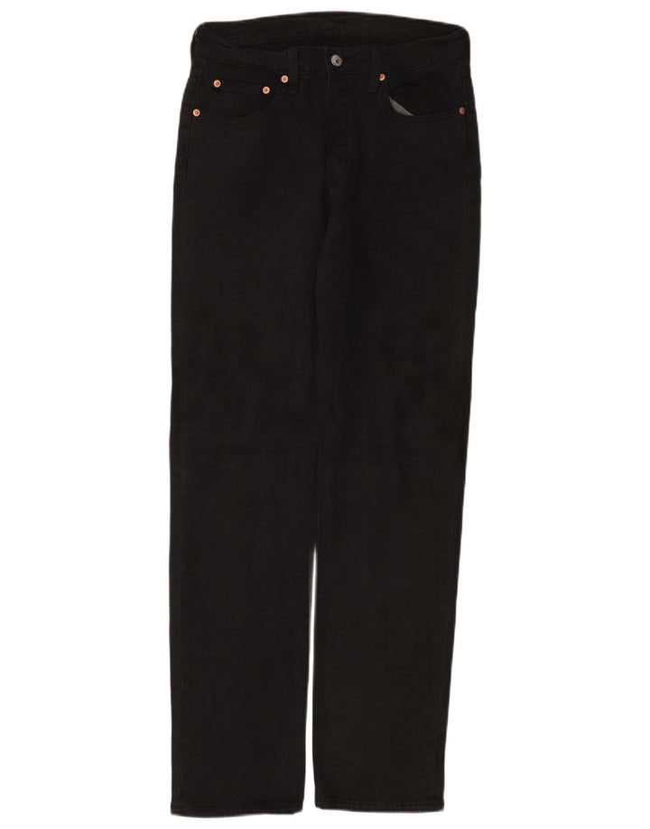 LEVI'S Mens 501 Straight Jeans W29 L32 Black Cotton