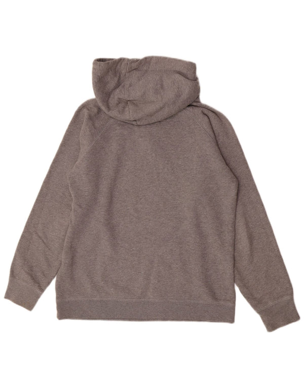 Jack Wills Womens Graphic Hoodie Jumper UK 14 Medium Grey Cotton