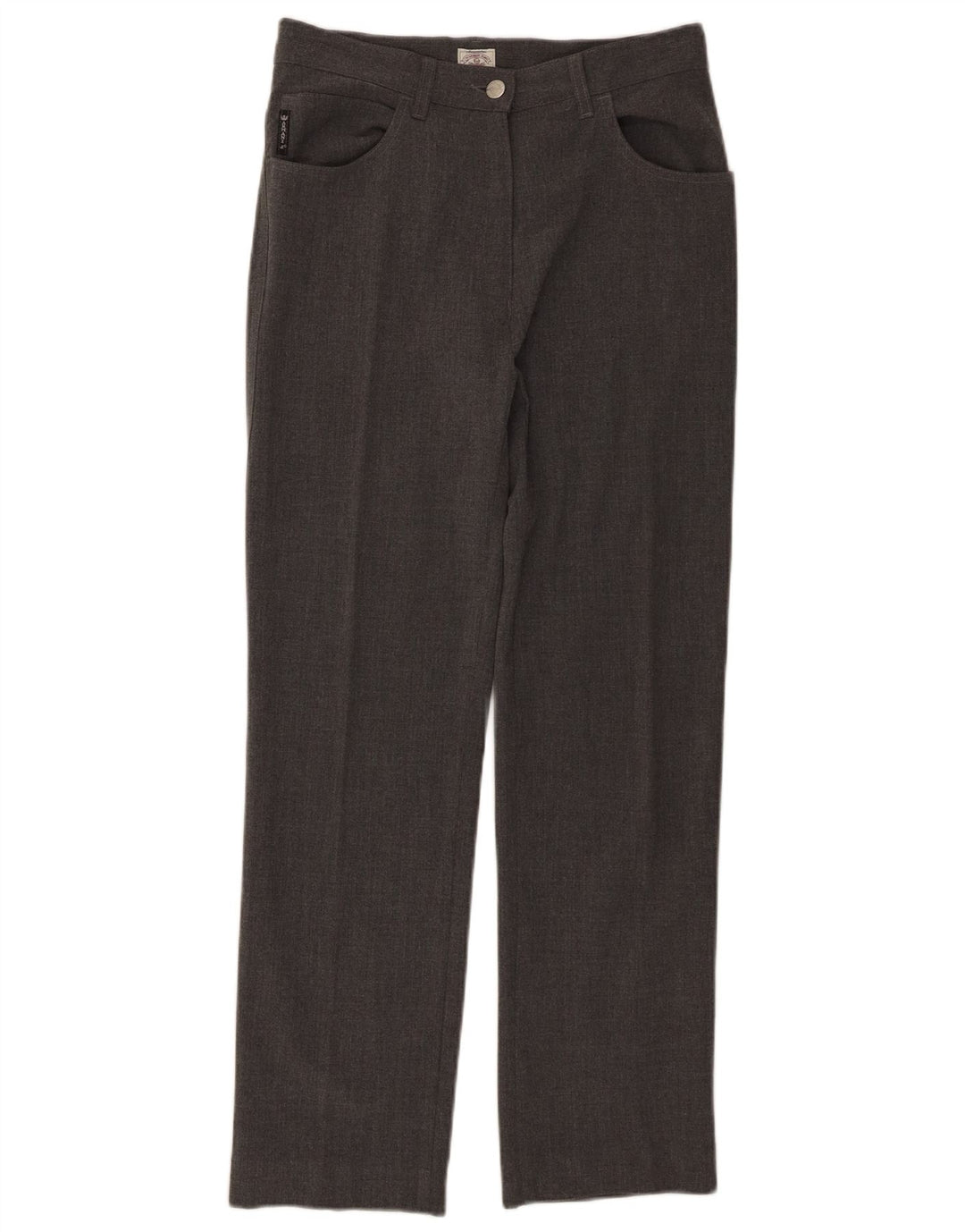 Armani Womens Straight Casual Trousers W30 L28 Grey Polyester