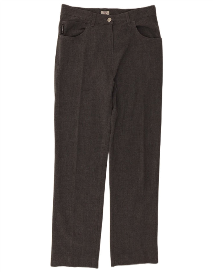 Armani Womens Straight Casual Trousers W30 L28 Grey Polyester
