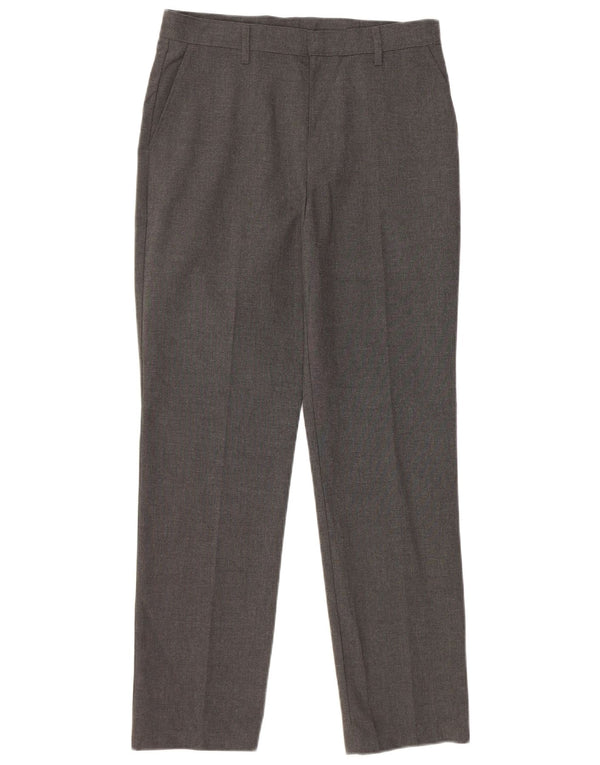 MARKS & SPENCER Boys Straight Suit Trousers 12-13 Years W28 L27 Grey