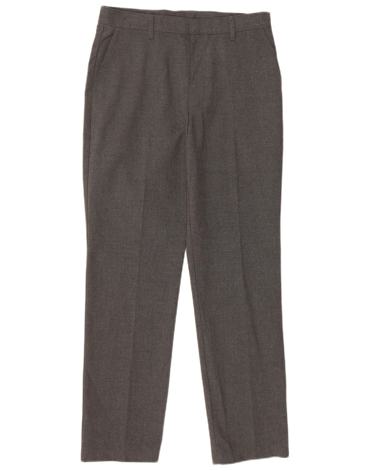 MARKS & SPENCER Boys Straight Suit Trousers 12-13 Years W28 L27 Grey
