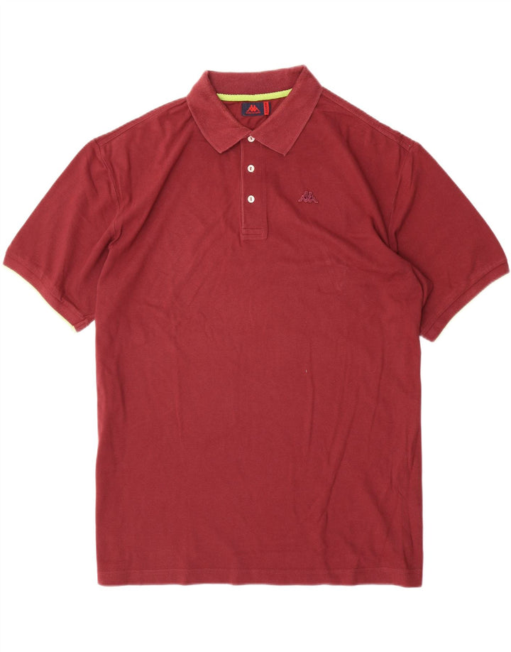 KAPPA Mens Polo Shirt 2XL Maroon Cotton