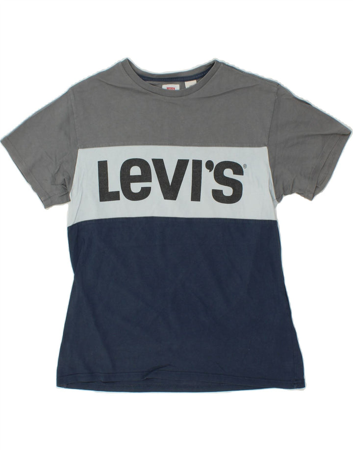 LEVI'S Mens Graphic T-Shirt Top Small Multicoloured Colourblock Cotton Vintage Levi's and Second-Hand Levi's from Messina Hembry 