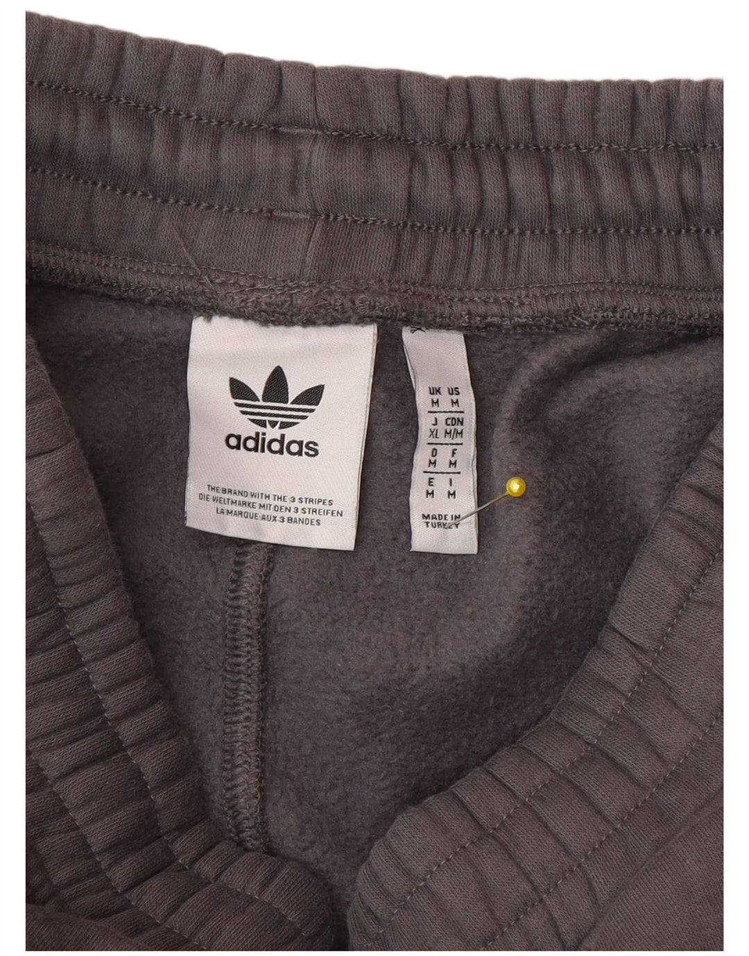 Adidas Mens Tracksuit Trousers Joggers Medium Grey Cotton