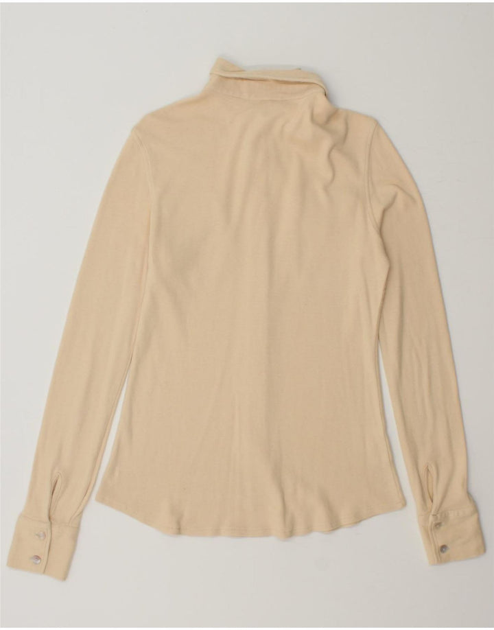 STEFANEL Womens Shirt UK 12 Medium Beige Vintage Stefanel and Second-Hand Stefanel from Messina Hembry 