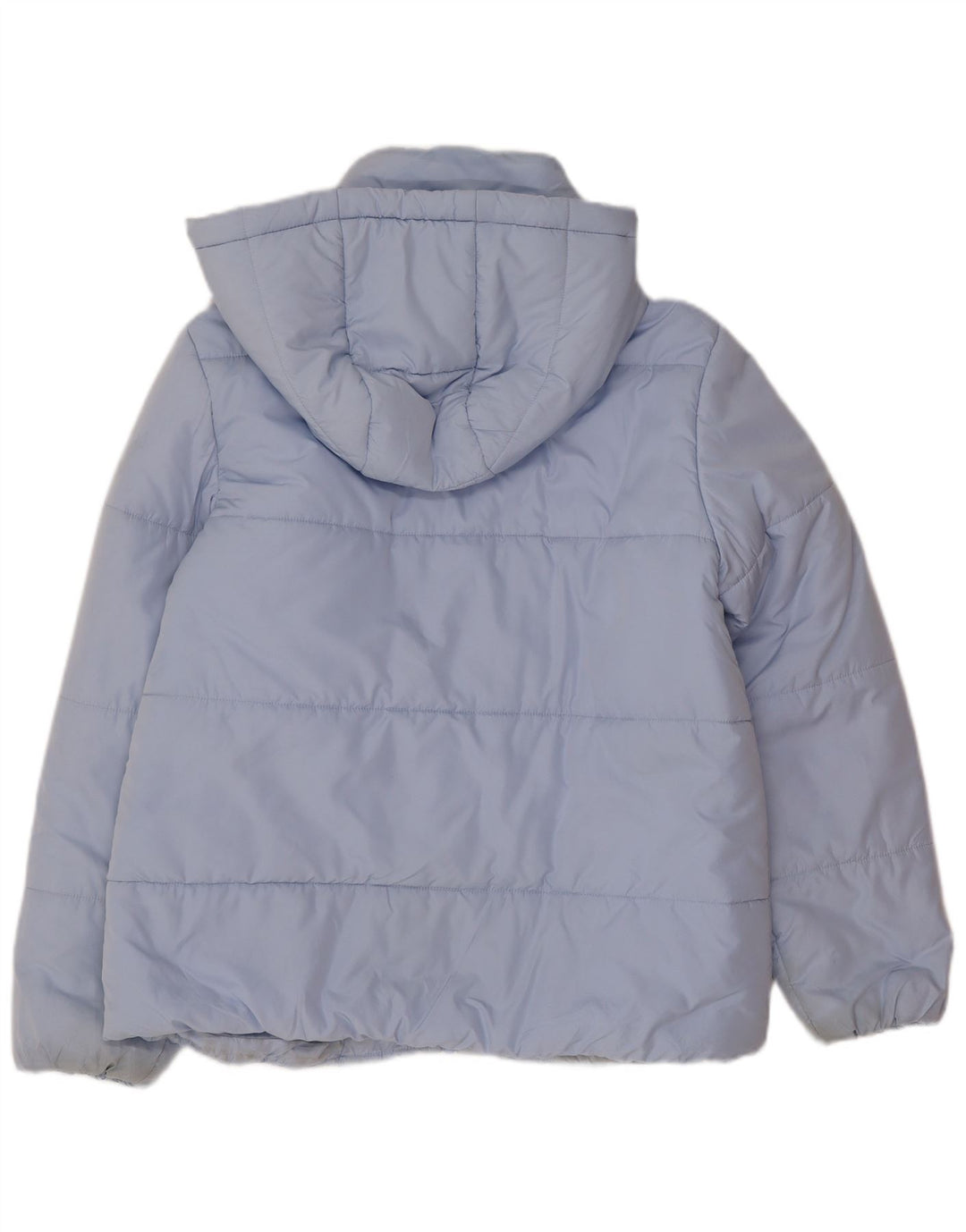 Marks & Spencer Womens Hooded Padded Jacket UK 14 Large Blue Polyester