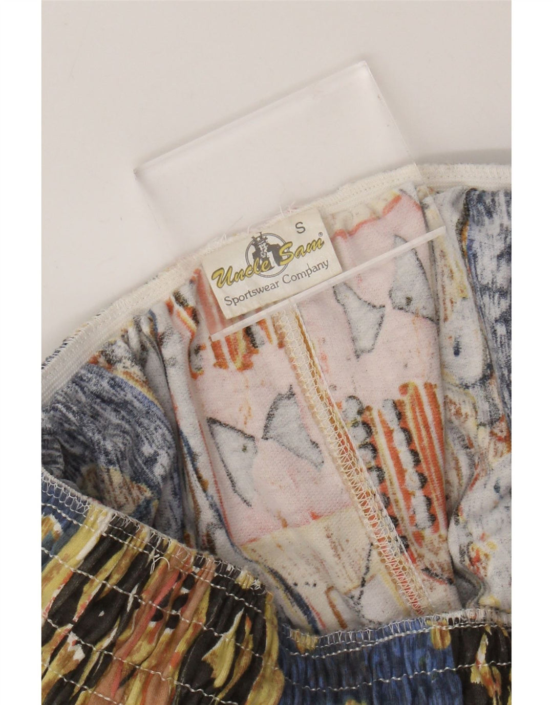 Uncle Sam Womens High Waist Trousers Small W27 L29 Multicoloured Cotton