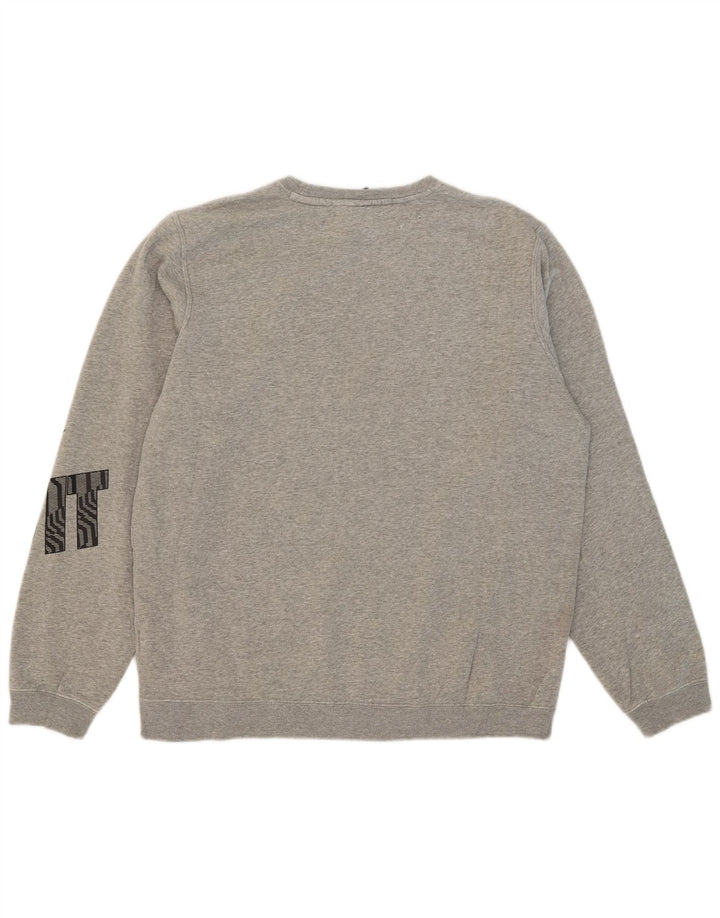 Nike Mens Graphic Sweatshirt Jumper Large Grey Flecked Cotton