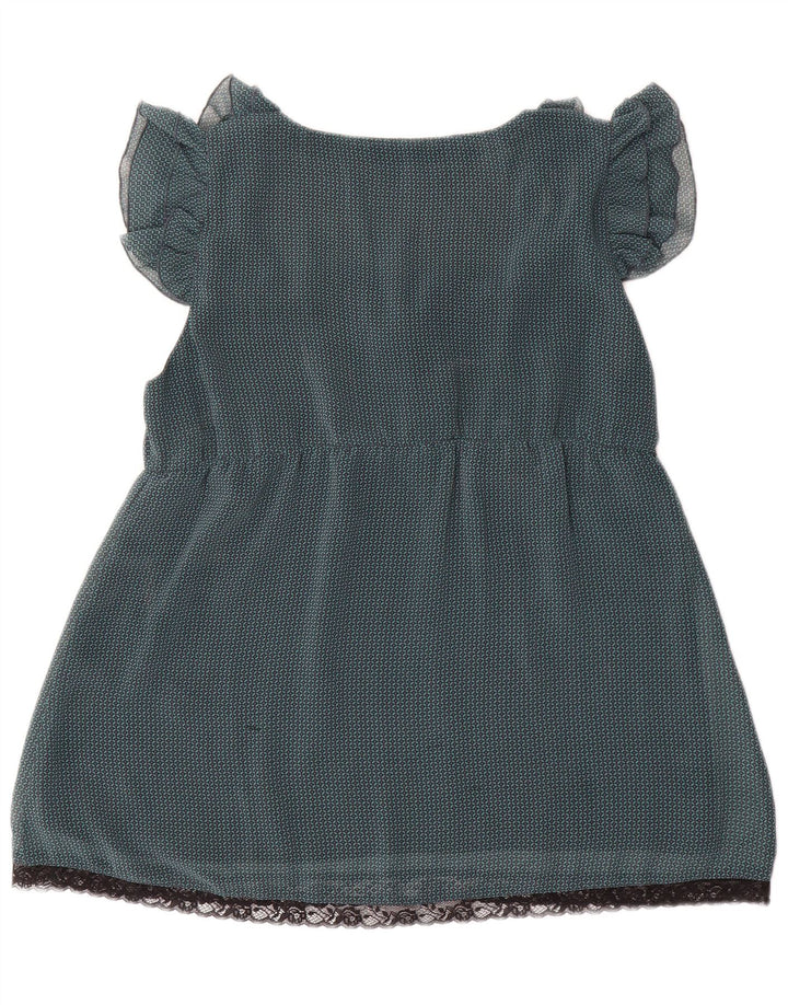 Gaudi Womens Sleeveless Blouse Top IT 46 Large Green Geometric Polyester