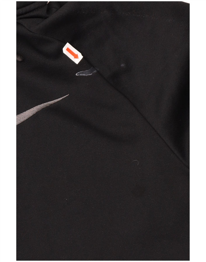 NIKE Mens Dri Fit Zip Hoodie Sweater Medium Black Polyester