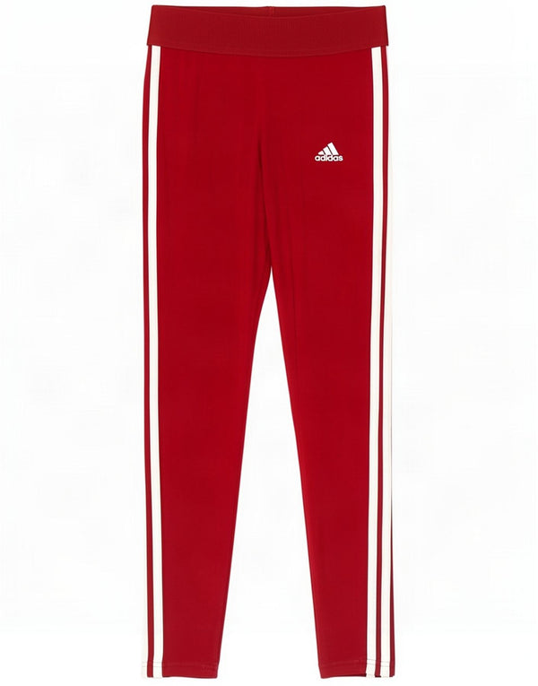 Adidas Womens Leggings UK 4/6 XS Red Cotton