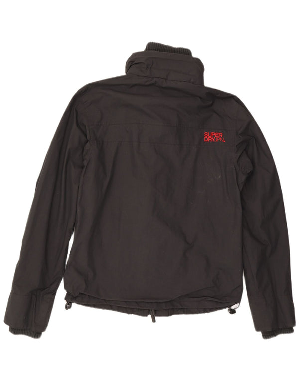 SUPERDRY Womens Windbreaker Jacket UK 18 XL Black Nylon