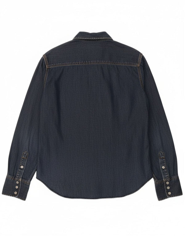 Calvin Klein Jeans Womens Denim Shirt UK 18 XL Navy Blue Cotton