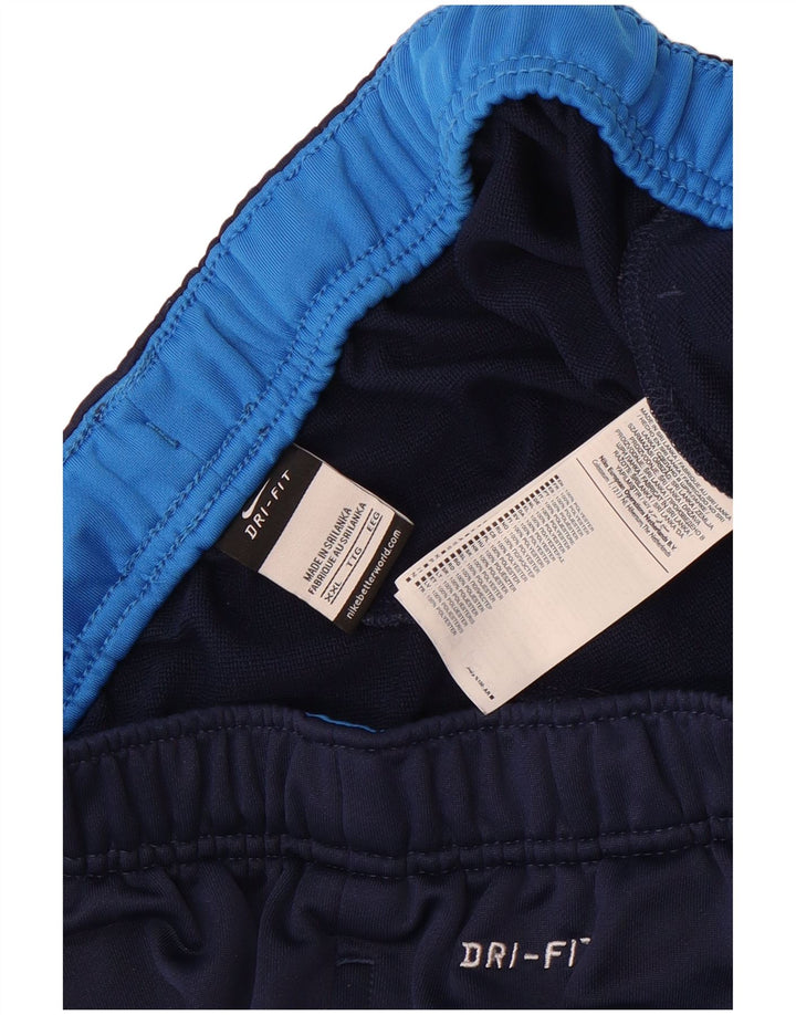Nike Mens Dri Fit Tracksuit Trousers 2XL Navy Blue Polyester