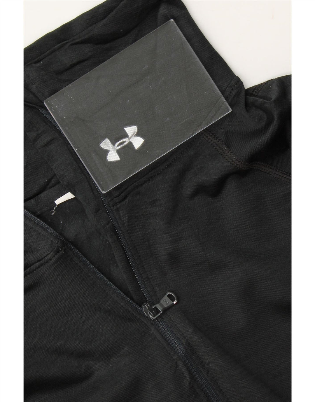 UNDER ARMOUR Womens Zip Neck Pullover Tracksuit Top UK 10 Small Black Vintage Under Armour and Second-Hand Under Armour from Messina Hembry 