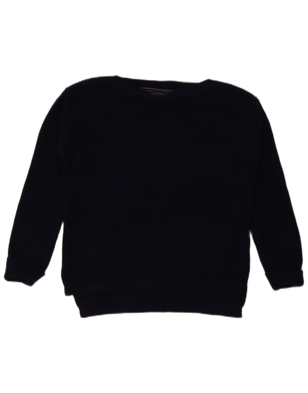 Marks & Spencer Womens Crew Neck Jumper Sweater UK 14 Medium Navy Blue