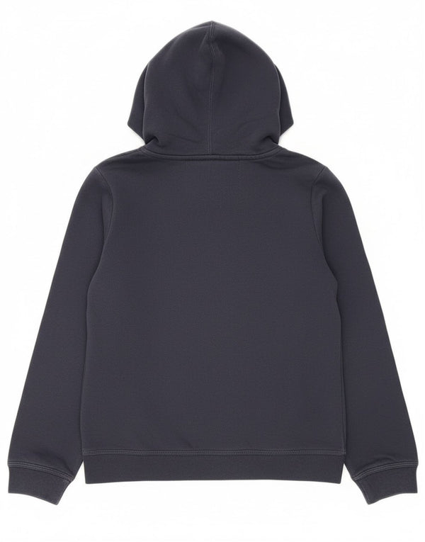 Nike Boys Graphic Hoodie Jumper 10-11 Years Medium Navy Blue Colourblock