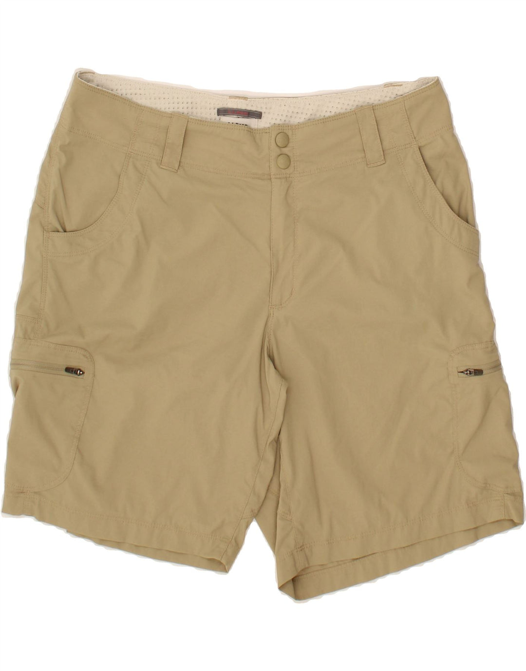 L.L.BEAN Womens Cargo Shorts US 12 Large W34  Beige Nylon Vintage L.L.Bean and Second-Hand L.L.Bean from Messina Hembry 