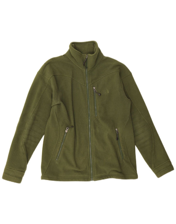 The North Face Mens Fleece Jacket UK 36 Small Green Polyester