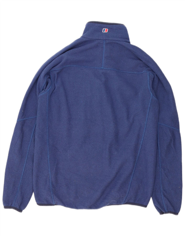 Berghaus Mens Zip Neck Sweatshirt Jumper Small Navy Blue Polyester