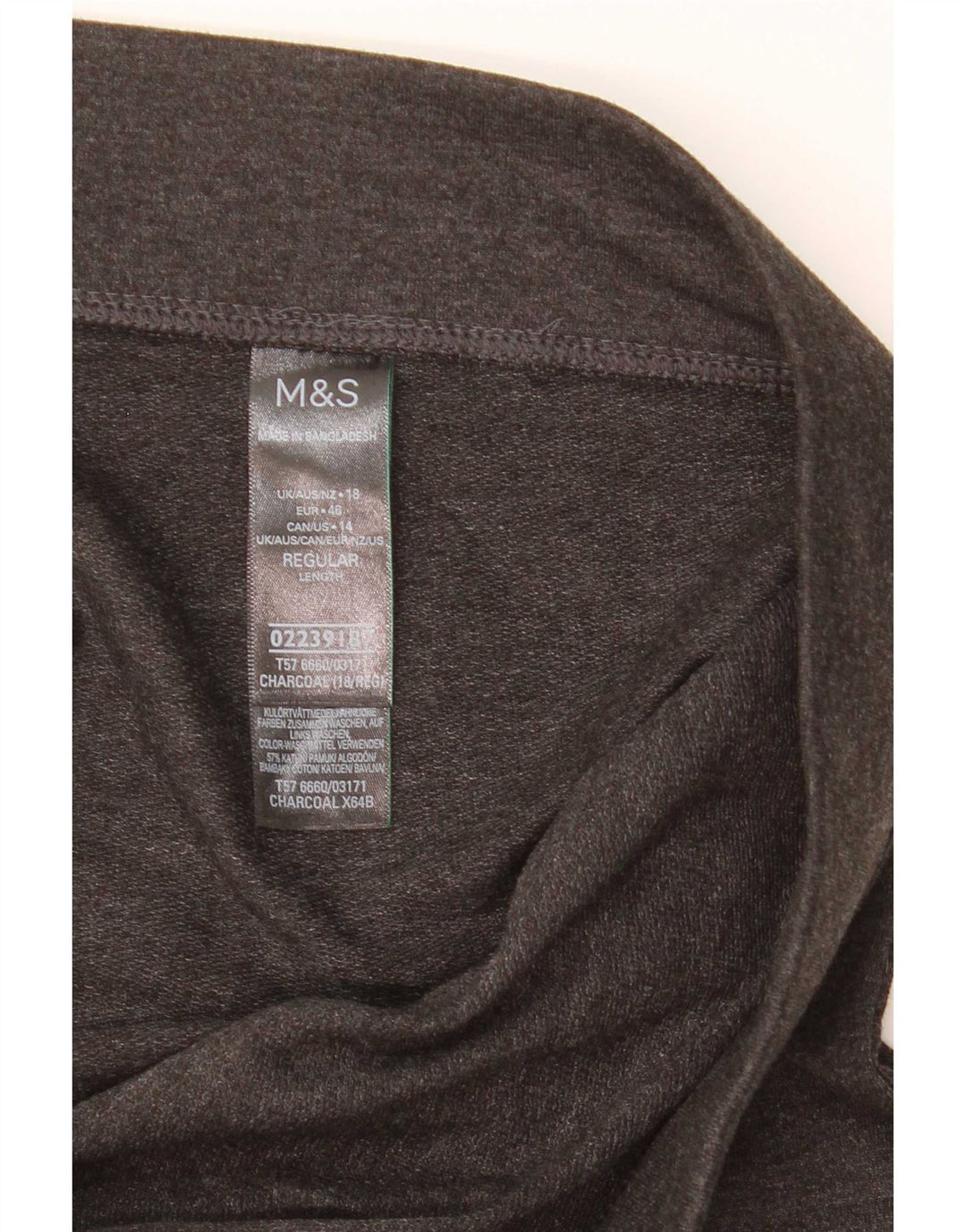 Marks & Spencer Womens Leggings UK 18 XL Grey Cotton