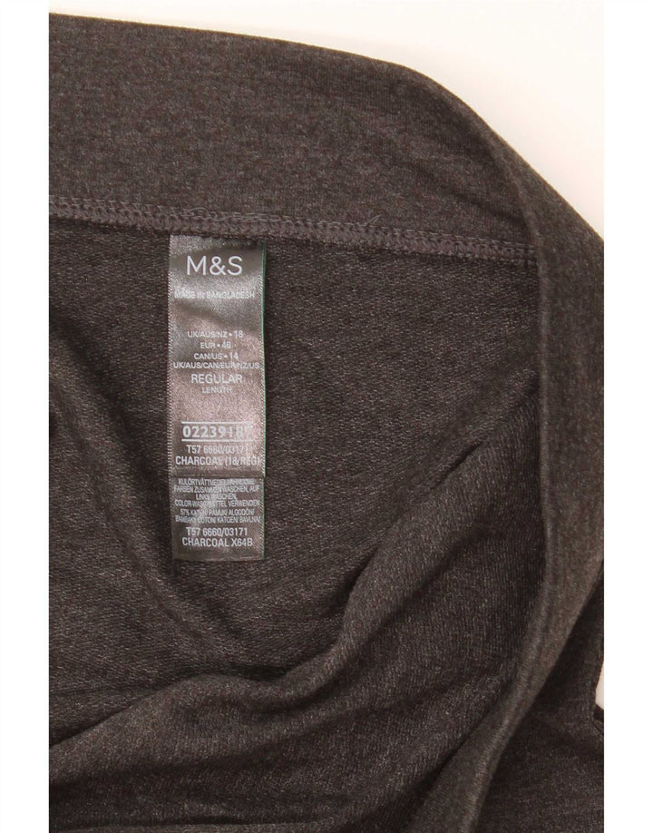 Marks & Spencer Womens Leggings UK 18 XL Grey Cotton