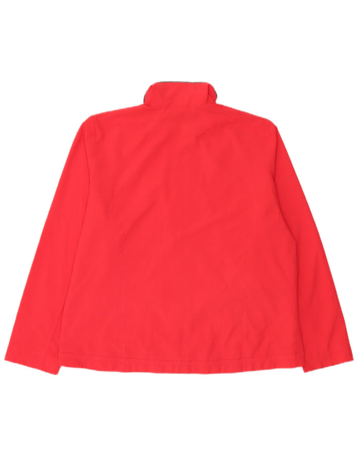 Adidas Womens Tracksuit Top Jacket UK 22 XL  Red Polyester