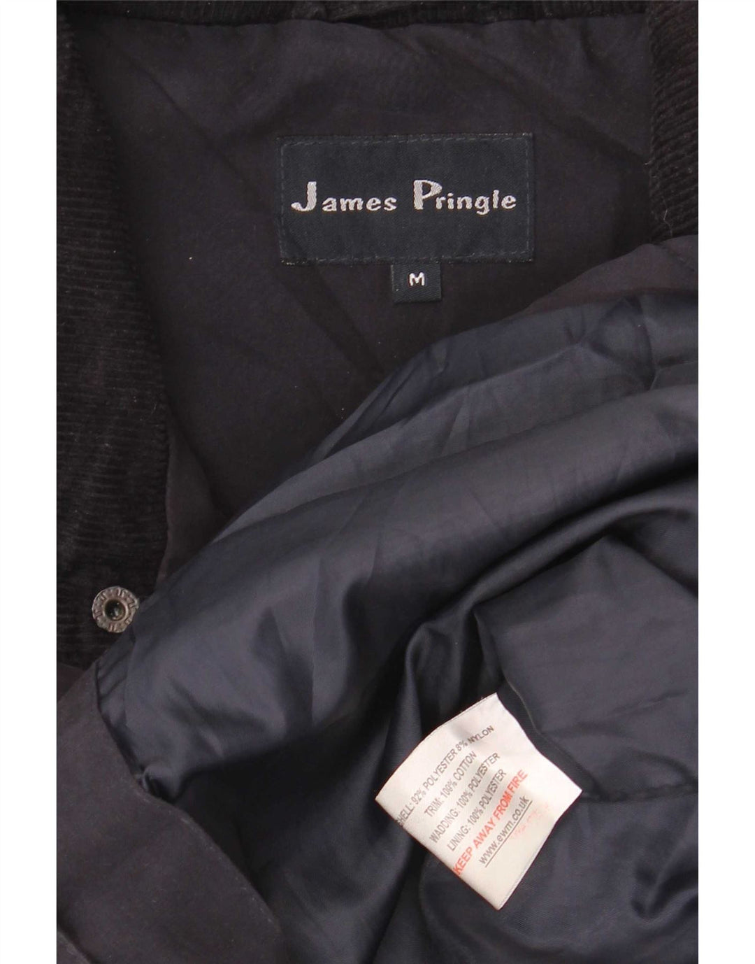James Pringle Mens Padded Jacket UK 38 Medium Navy Blue Polyester