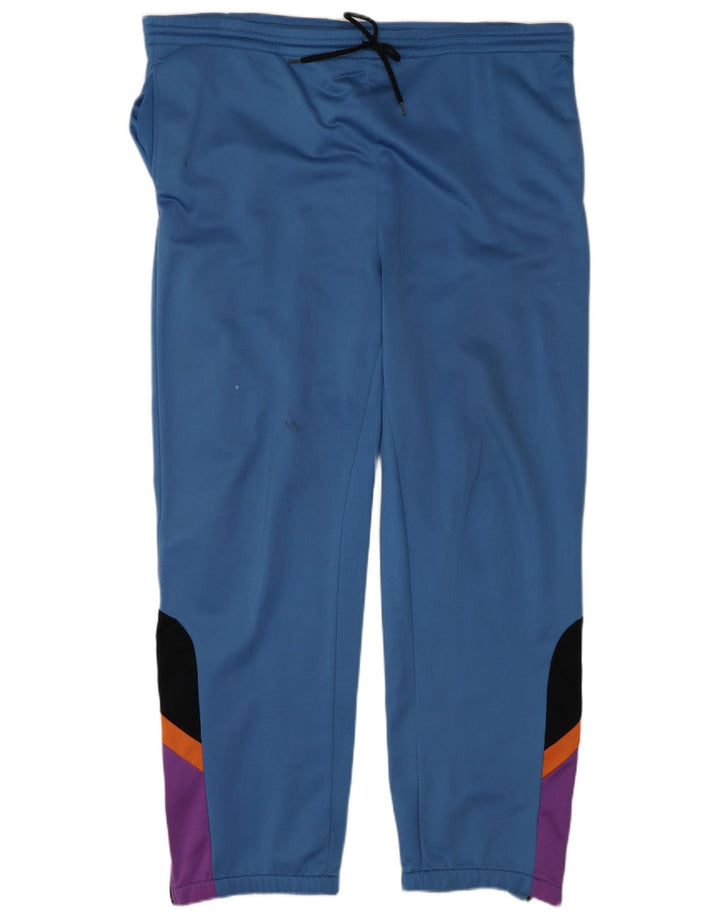 Reebok Mens Tracksuit Trousers Large Blue Colourblock Polyester