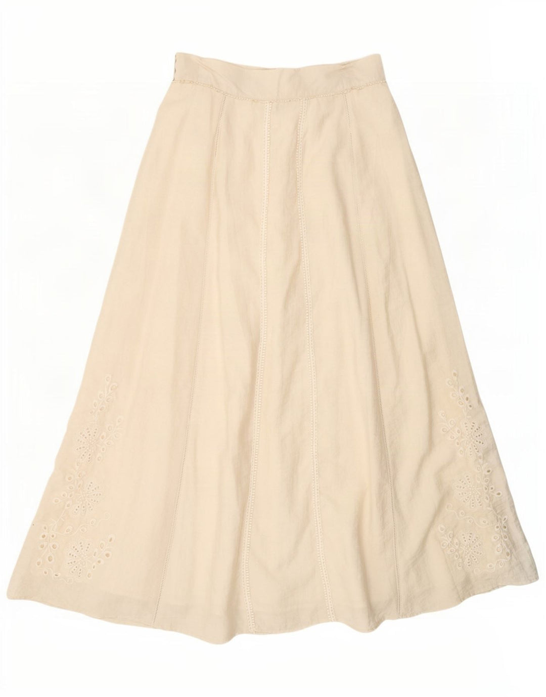 Zara Womens Maxi Skirt Medium W28 Off White Floral