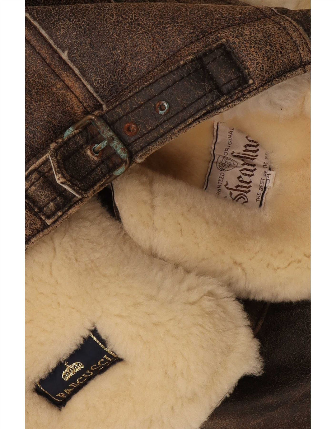 Pascucci Mens Shearling Jacket IT 54 2XL Brown