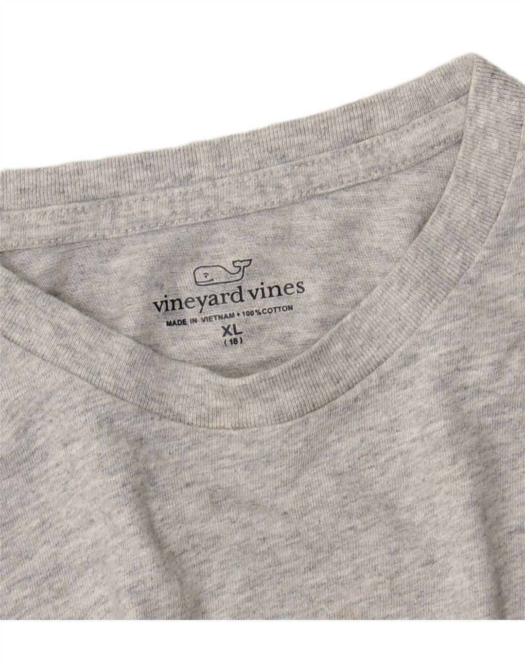 VINEYARD VINES Boys Graphic T-Shirt Top 15-16 Years XL Grey Colourblock