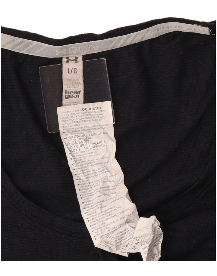 Under Armour Womens T-Shirt Top UK 16 Large Black Polyester