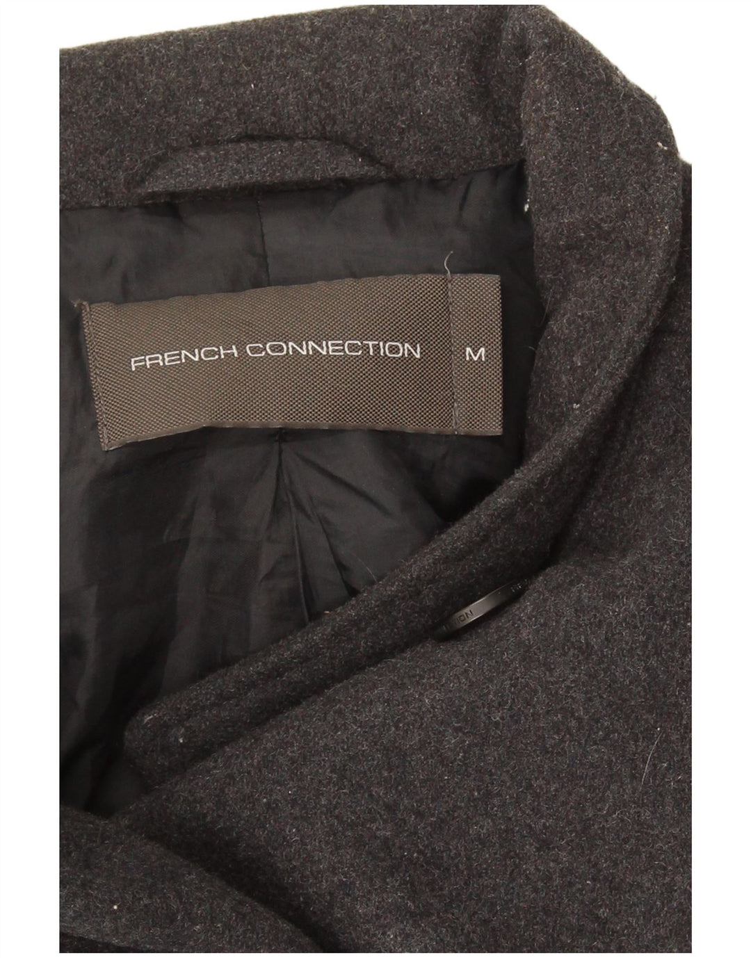 French Connection Mens Pea Coat UK 38 Medium Grey