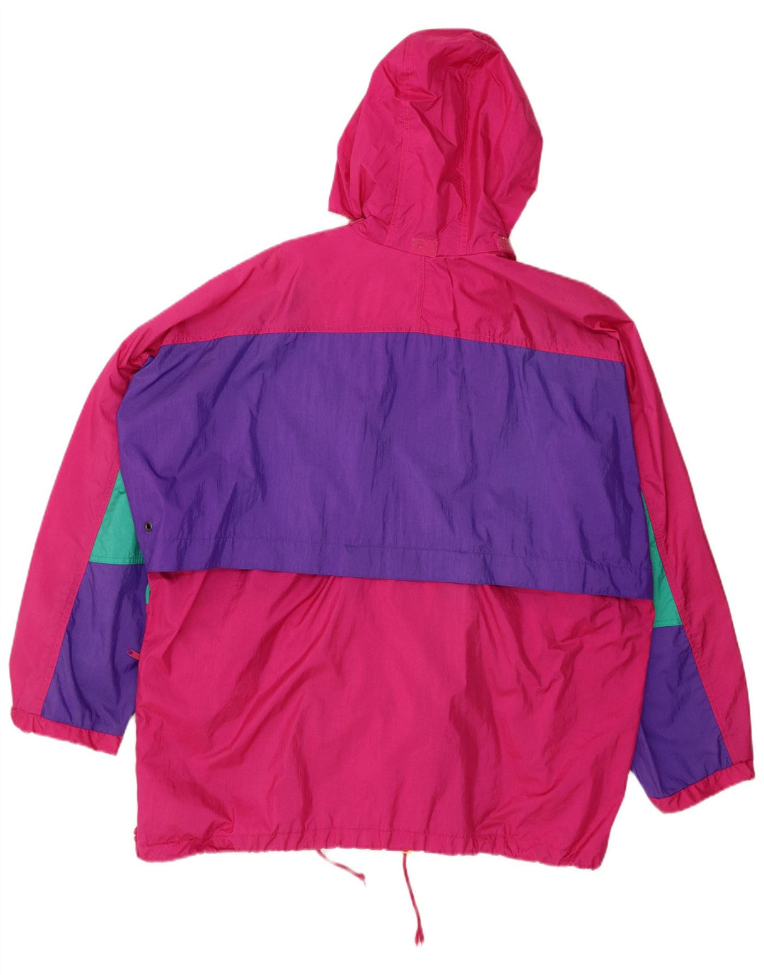 Rodeo Mens Hooded Rain Jacket IT 52/54 Large Pink Colourblock