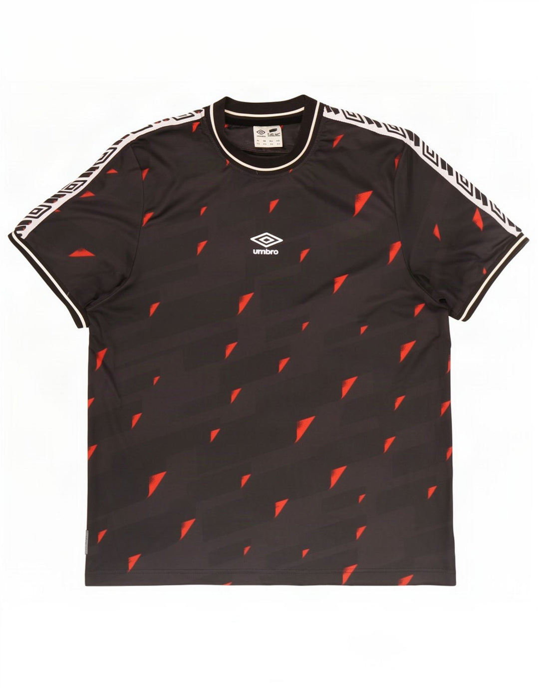 Umbro Mens Graphic T-Shirt Top 2XL Black Geometric Polyester
