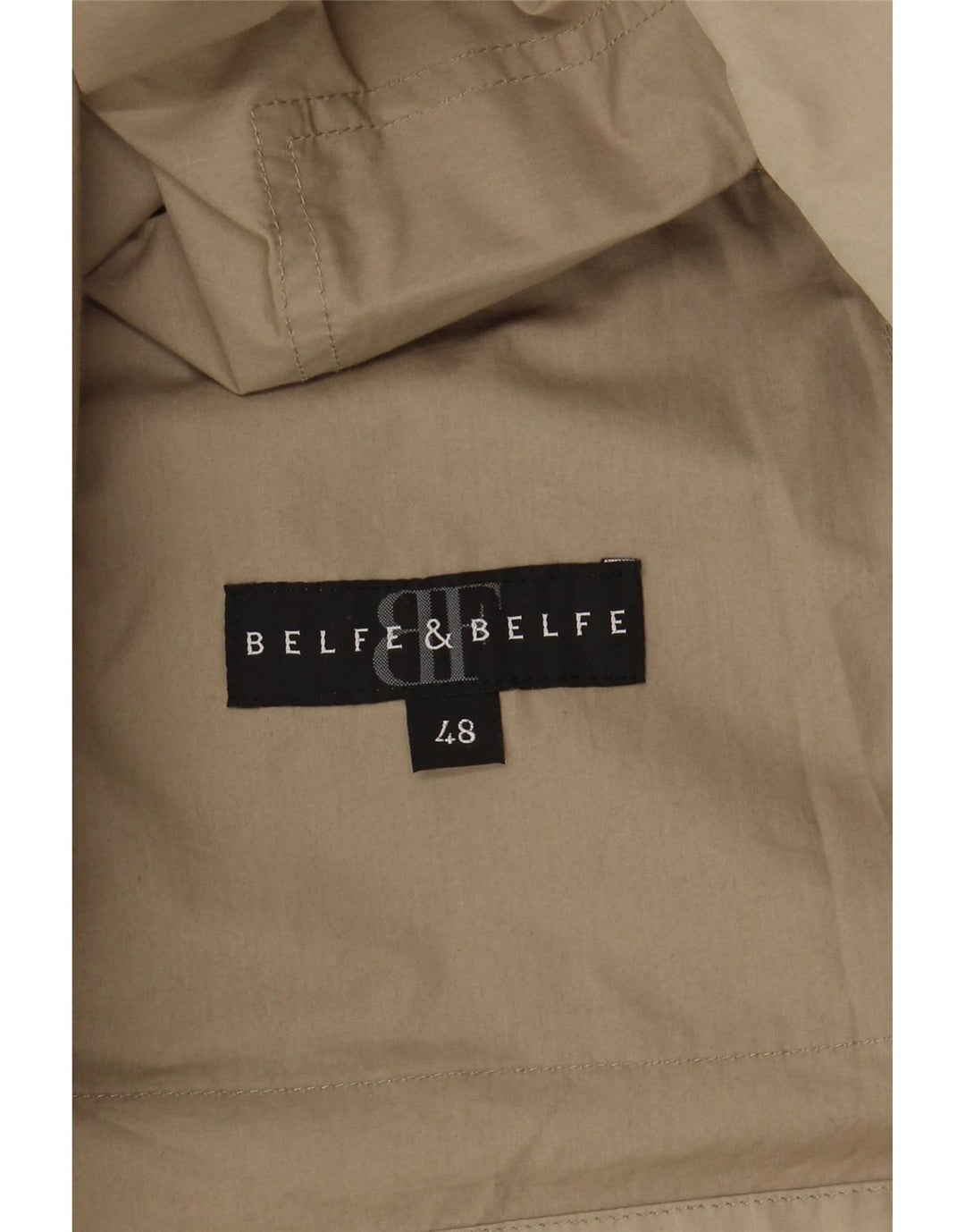 BELFE & BELFE Mens Utility Gilet IT 48 Medium Beige Cotton