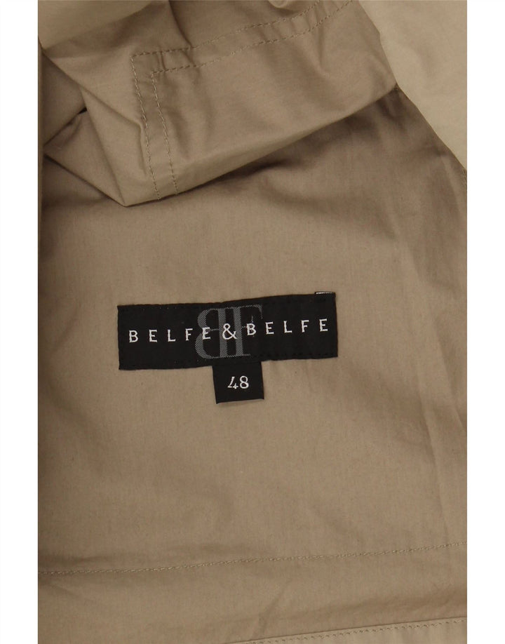 BELFE & BELFE Mens Utility Gilet IT 48 Medium Beige Cotton