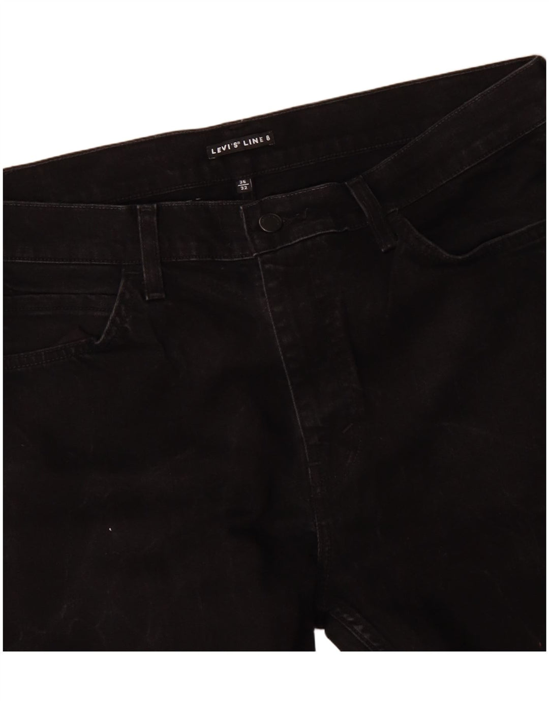 LEVI'S Mens Straight Jeans W36 L27 Black Cotton