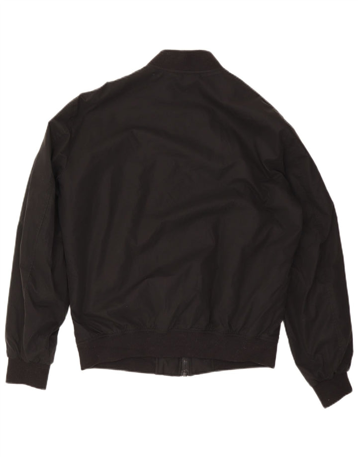 Zara Mens Loose Fit Bomber Jacket UK 36 Small Black Polyester
