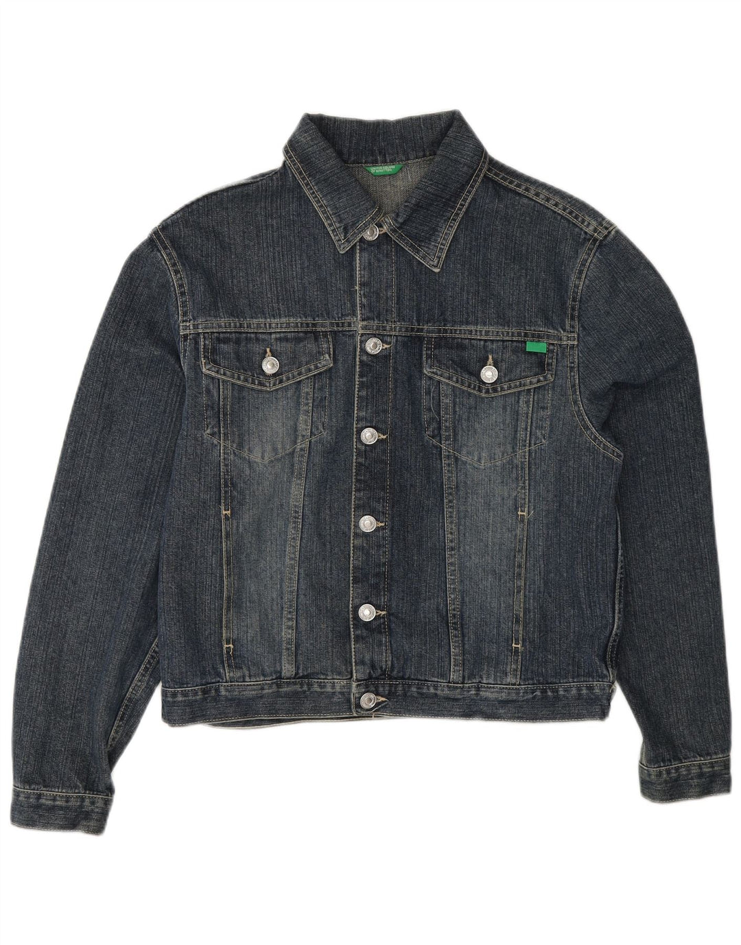 BENETTON Womens Denim Jacket UK 18 XL Blue Cotton