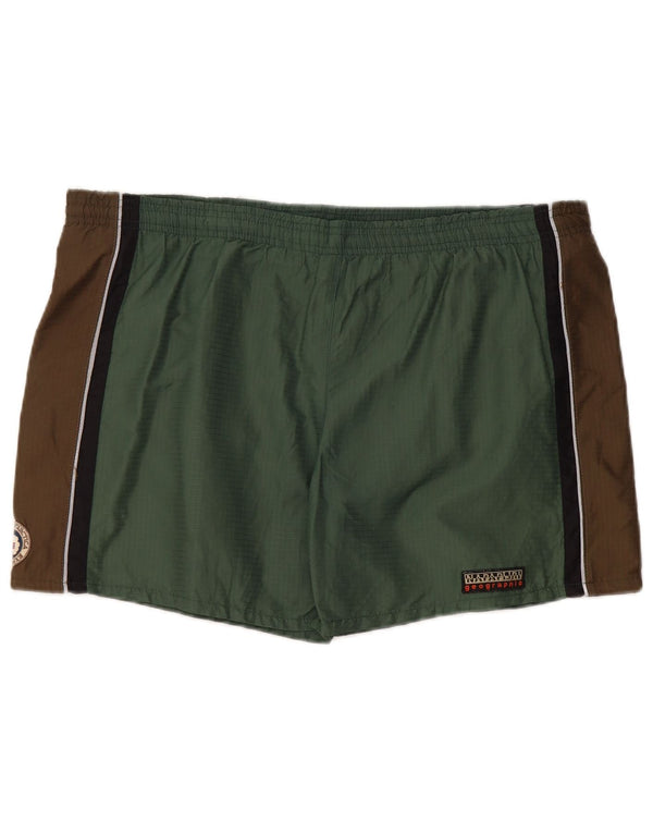 NAPAPIJRI Mens Geographic Swimming Shorts Large Green Colourblock